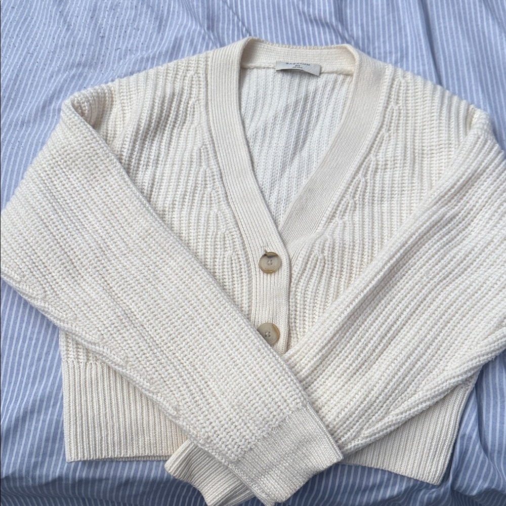 Aritzia Cream Cardigan Sweater